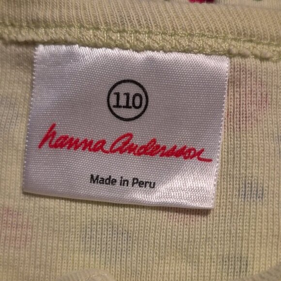 Hanna Andersson girls size 110 or 5 lime with red & blue polka dots, has defects - Picture 4 of 5